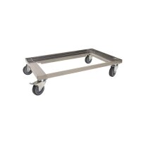 FAHRGESTELLE FÜR TOP-BOX GN 1/1, Edelstahl, 620 x 420 mm, mit 4 Lenkrollen VE 1