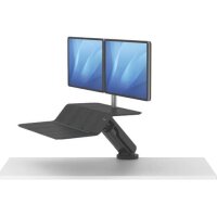 Lotus™ RT Sitz-Steh Workstation - 2 Monitore, schwarz