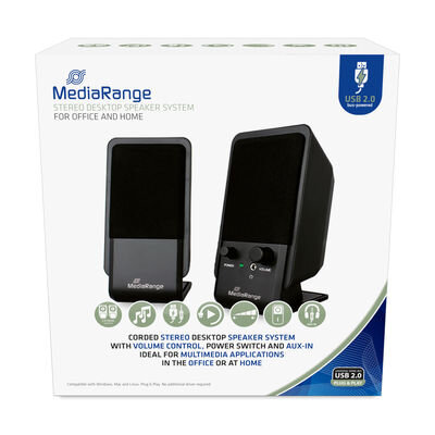 MediaRange Compact desktop speaker, black