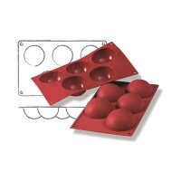 SILIKON-BACKFORMEN HALBKUGELN, 5 x 120 ml VE 1