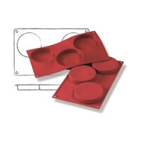 SILIKON-BACKFORMEN BISKUIT, 3 x 140 ml VE 1