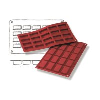 SILIKON-BACKFORMEN RECHTECK MINI, 20 x 20 ml VE 1