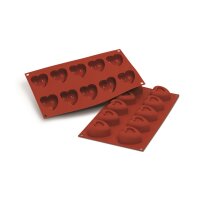 SILIKON-BACKFORMEN HERZ “PASSION”, 10 x 45 ml...