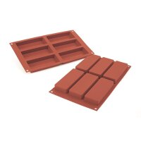 SILIKON-BACKFORMEN RECHTECK, 6 x 110 ml VE 1