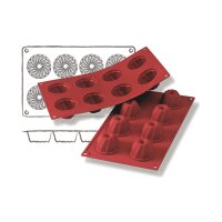 SILIKON-BACKFORMEN GUGELHUPF MINI, 8 x 50 ml VE 1