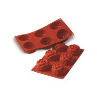 SILIKON-BACKFORMEN ROSE, 6 x 115 ml VE 1