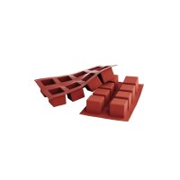 SILIKON-BACKFORMEN KUBUS, 8 x 125 ml VE 1