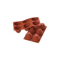 SILIKON-BACKFORMEN MINI-KUCHEN, 6 x 177 ml VE 1