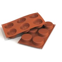 SILIKON-BACKFORMEN ZYLINDER, 6 x 103,5 ml VE 1