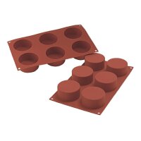 SILIKON-BACKFORMEN ZYLINDER, 6 x 133 ml VE 1