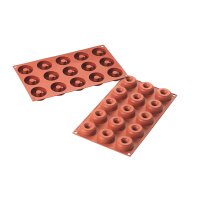 SILIKON-BACKFORMEN DONUTS MINI, 15 x 22 ml VE 1