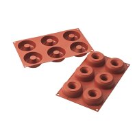 SILIKON-BACKFORMEN DONUTS, 6 x 98 ml VE 1