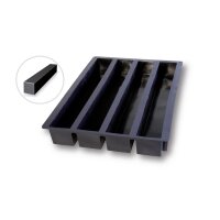 SILIKON-BACKFORMEN 400 x 600 - RINNE, 4 x 2401 ml VE 1
