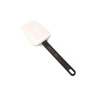 STIELSCHABER LÖFFELFÖRMIG SILIKON  - WEISS / SCHWARZ HITZEBESTÄNDIG , 250 mm VE 1