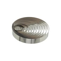 TORTENRINGE EDELSTAHL OHNE BORDE, 280 x 60 mm