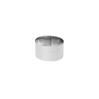 DESSERTRING "MINI" OVAL - EDELSTAHL, 74 x 56 mm...
