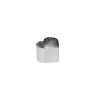 DESSERTRING "MINI" HERZ - EDELSTAHL, 55 x 67 mm...