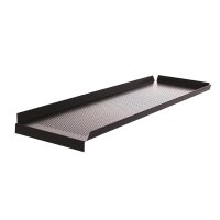 THEKENBLECH / SNACK-BLECH - ALU GELOCHT - SCHWARZ PULVERBESCHICHTET, 600 x 200 x 20 mm VE 1