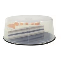 TORTENHAUBE / ABDECKHAUBE - RUND - PP TRANSPARENT, Ø 300 mm x 110 mm VE 1