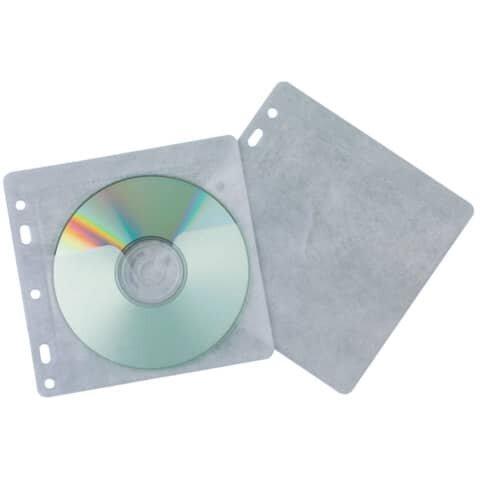 CD/DVD-Hüllen - Universallochung zur Ablage im Ordner/Ringbuch, transparent, Packung mit 40 Stück