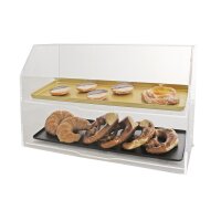THEKENAUFSTELLER / VITRINE - ACRYL TRANSPARENT - FÜR BLECHE 200X600 MM, 635 x 260 x 410 mm VE 1