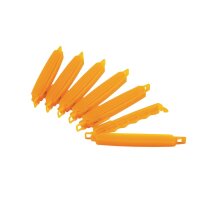 Verschluss-Clip 125 mm orange mit Messer
