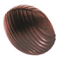 Schokoladen Form Ei gestreift oval - K