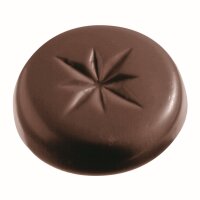 Schokoladen Form Keks rund mit Stern - K