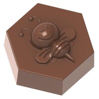 Schokoladen Form Biene auf Sechseck - K