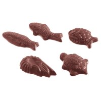 SCHOKOLADEN-FORM 275X135 MM - MEERESFRÜCHTE, 38 x 20 x 7 mm VE 1