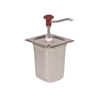 Druckknopf Dosierspender - 3 Liter Druckknopf Dosierspender rot, Edelstahl - 3,0 L