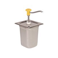 Druckknopf Dosierspender - 3 Liter Druckknopf Dosierspender gelb, Edelstahl - 3,0 L