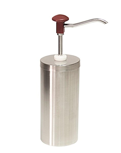 Druckknopf Dosierspender - 2 Liter Druckknopf Dosierspender rot, Edelstahl - 2,0 L