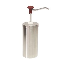 Druckknopf Dosierspender - 2 Liter Druckknopf Dosierspender rot, Edelstahl - 2,0 L