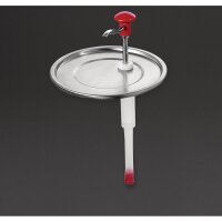 DRUCKKNOPF-DOSIERSPENDER / SAUCENSPENDER MIT PP-BEHÄLTER, 10,0 l / 380 mm x Ø 265 mm / 30 ml VE 1