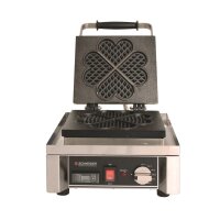 WAFFEL-EISEN "4 X EINZEL-HERZEN" MIT TIMER, 4 Stk. 100 mm VE 1