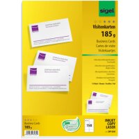 SIGEL Visitenkarten DP830 matt wei&szlig; 185 g/qm,...