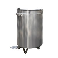 Mülleimer aus Edelstahl, 95L, mit