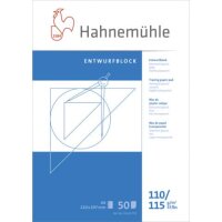 HAHNEM&Uuml;HLE Transparentpapier Entwurfblock 115...