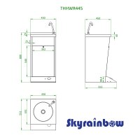 Handwaschbecken mit Fusspedal