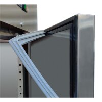Edelstahltiefkühlschrank mit Glasstür, Inhalt 610 Liter, GN2/1