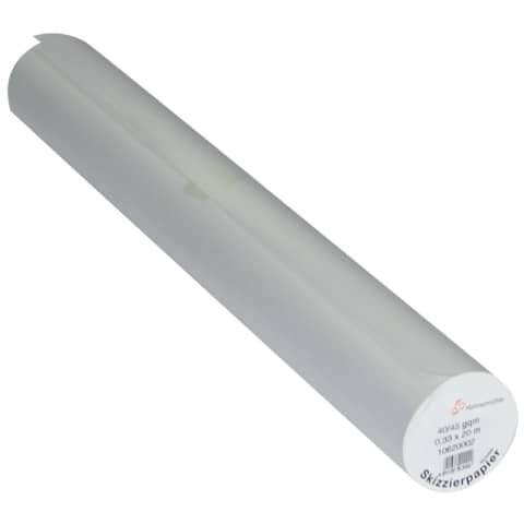 Transparente Skizzierpapierrolle 0,33 x 20m 40/45 g/qm