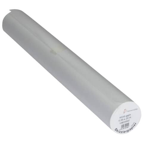 Transparente Skizzierpapierrolle 0,64 x 20m 40/45 g/qm