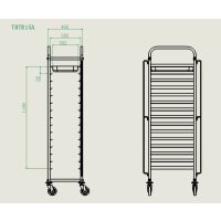 Tablettwagen, 15x GN1/1