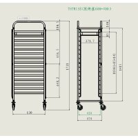 Tablettwagen, 15x Backnorm 40x60