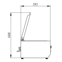 Kühlaufsatzvitrine GN 1/3, 120 x 40, Edelstahldeckel