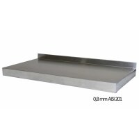 Wandbord Edelstahl verstärkt, 1 Boden, 60x30