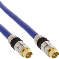 InLine® S-VHS Kabel, PREMIUM, vergoldete Stecker, 4pol mini DIN ST / ST, 10m