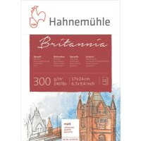 HAHNEM&Uuml;HLE Aquarellblock Britannia 17,0 x 24,0...