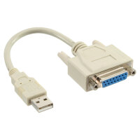 InLine® USB Adapter Kabel, USB Stecker A auf 15pol...